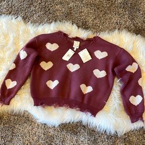 Belle de Jour distressed sweater.